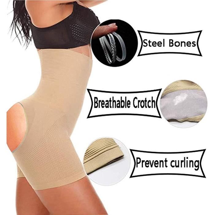 Noir avec trou L Afrulia Sous vetement amincissant Culotte TUNIControl Vetement prostring Taille haute Cdiscount Jeux Jouets