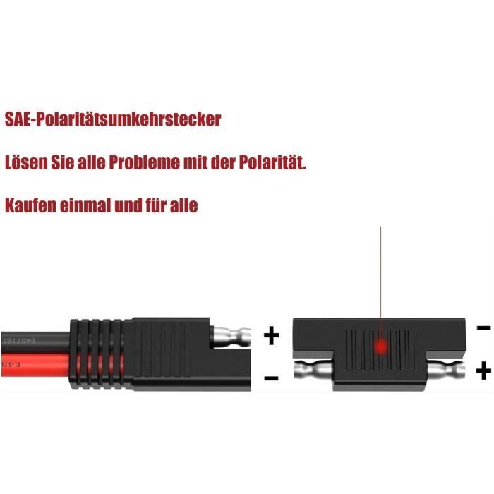 Connecteur de Panneau Solaire au Câble Adaptateur XT60 12AWG, Câble de