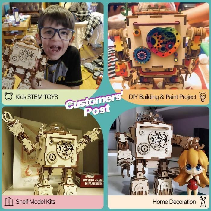 ROKR Maquette en Bois a Construire Puzzle en Bois 3D Adulte Boîte
