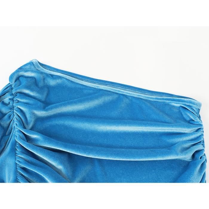 Amzbarley Robe à Manches Longues Et Col Diagonal Pour Femme Avec ...