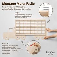 Creative Deco Vitrine Murale Petite Etagere Bois Blanche | 28 Compartiments | 44,5 x 40 x 3cm | Vitrine pour Collection | Petit Meuble de Rangement | Leroy Merlin