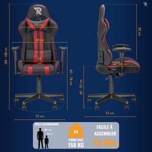 Woxter GM26-109 Chaise Gaming Ergonomique - Accoudoirs Réglables - Multicolore
