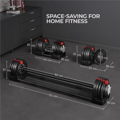 Haltère Réglable 3-en-1 Yaheetech - Kettlebell + Barre - 12 Poids - 1,5-18 Kg Ou 3-24 Kg