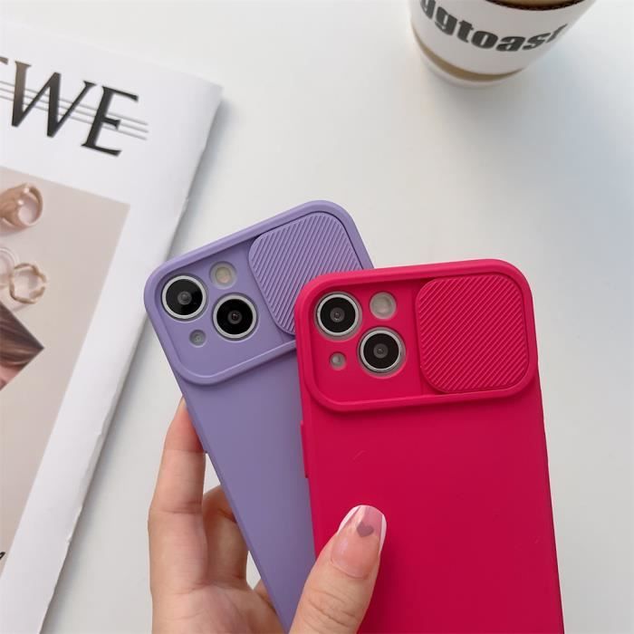 Coque IPhone 14 Pro (6,1") Rose + Verre Trempé De Protection - Pack Accessoires Neuf - Marque Little Boutik