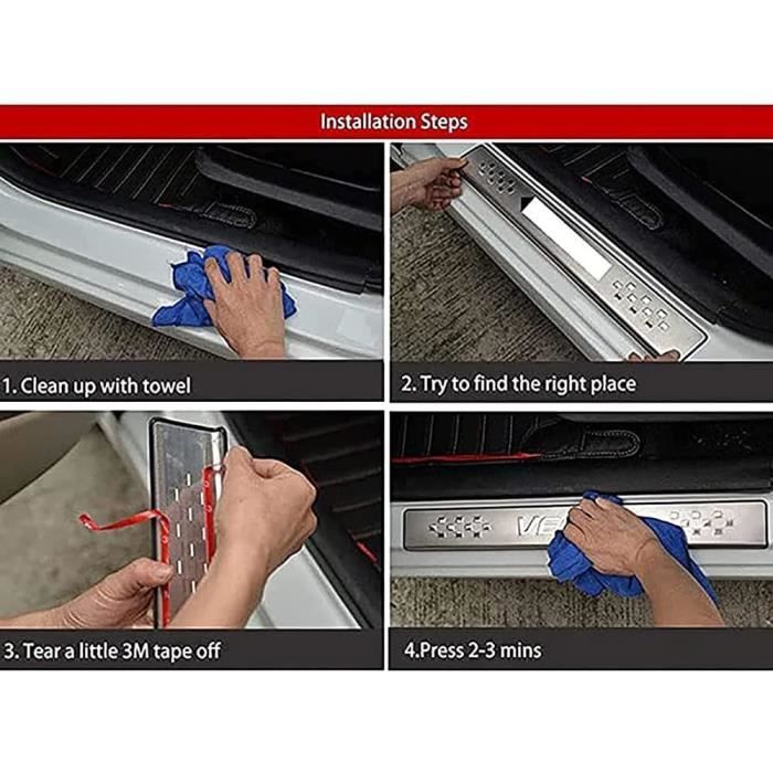 Pack Of 4 Car Door Sill Protector For Op-EL Vauxhall Mokka X - View #10