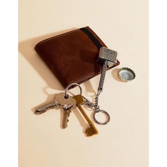 Porte-Clés Marvel Thor Marteau Mjolnir | 8cm Métal Gris | Cadeau Fan Marvel | Usage Quotidien