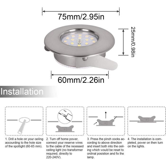 Transformez votre salle de bain avec nos spots LED encastrables
