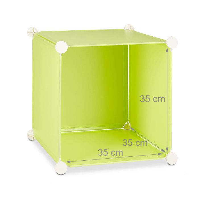 Armoire Modulable Enfant 8 Cubes Relaxdays Avec Motifs Animaux - Blanc - 145x109x37 Cm