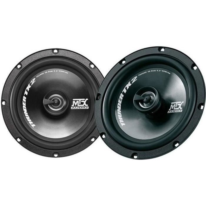 MTX TX265C Haut-parleurs voiture Coaxiaux 16,5cm 2 voies 65W RMS 4? membrane polypropylène