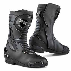 Hommes Sport Ride Moto Racing Imperméable Haut Fibre Chaussures En Cuir Bottes Noir