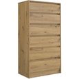 Commode 6 tiroirs chene