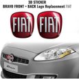 Autocollant Fiat 3D Remplacement Logo pour Bravo, Avant et Arrière-0