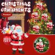 1 pc Ornements de Noël Pendentif Père Noël portant une couverture de visage Décoration d'Arbre de Noël cadeau suspendu pour famille-0