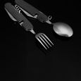IY07743-6 en 1 en acier inoxydable pliant couverts cuillère fourchette couteau ensemble randonnée pique-nique batterie de cuisine-0