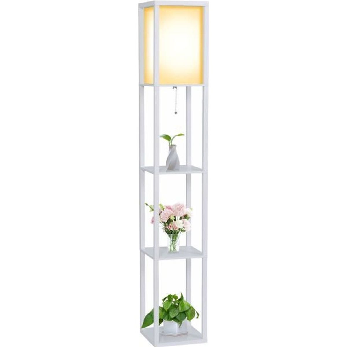 Lampadaire Nikkala 5 Bras Chromé - Base Marbre, Éclairage Directable