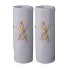 PTIT BASILE Lot de 2 draps housses bébé jersey bio spécial Cododo 50x80 gris - P'tit Basile