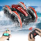 BOROFONE Voiture Télécommandée 4WD,Jouet Enfants RC Voiture Rotation à 360°,Amphibie Rechargeable Stunt Car,2.4GHz Deux Télécommande,Cadeaux