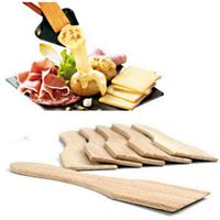 6 spatules en bois special raclettes anti rayure