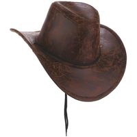 Chapeau de cowboy marron adulte - GENERIQUE - Taille unique - Intérieur