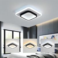 KIWAEZS Plafonnier LED moderne 20W Carré Lampe De Plafond Dimmable pour Salon Chambre Balcon - Taille: 24*24 cm