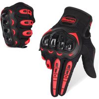 Rouge XL,Gants de Moto Écran Tactile Plein-Doigt Gant Moto Femme et Homme Gants Tactiques de Sport en Plein Air Gants pour Motocross