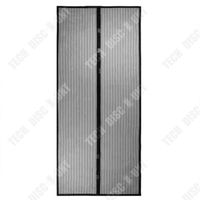 TD® Moustiquaire pour porte magnétique en polyester 120 x 210 cm noir