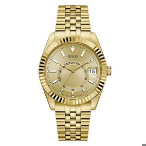 Montre GUESS Femme Chic En Cuir Doré - Mouvement Quartz, Neuf Avec étiquettes