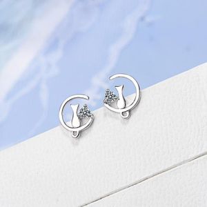 1x Femme Fille Boucle Oreille Clou Chat Chiot Animal Stud Bijoux Gothique Mignon