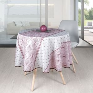 Rouge Int/érieur ou Ext/érieur Nappe Antitache Ovale 4//6 couverts Infroissable et 100/% Polyester No/ël Constellation Argent/é /Ø 160 cm
