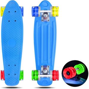 SKATEBOARD - LONGBOARD Skateboard Complet Pour Débutants Avec Roues Led – Skateboard Enfant 22 Pouces, 57 Cm Monopatin Pour Enfants Avec Support Pe[n82]