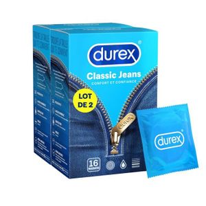 PRÉSERVATIF Lot de 2 Préservatifs Classic Jeans confort et confiance - 16 Préservatifs