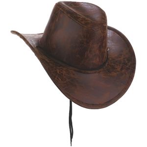 CHAPEAU - PERRUQUE Chapeau de cowboy marron adulte - GENERIQUE - Tail