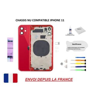 LM Technology - Vitre arrière Pour iPhone XR - Rouge