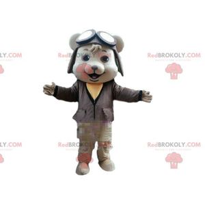 DÉGUISEMENT - PANOPLIE Mascotte de chien en tenue de pilote, costume de p