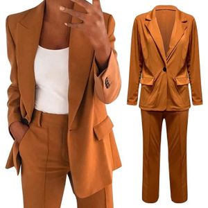 COSTUME - TAILLEUR Tailleur Femme 2 Pièces Elegant Slim Fit Blazer Ve