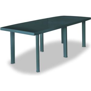 Ensemble table et chaise de jardin Table de jardin rectangulaire en pvc - Vert - 210 