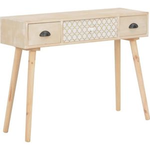 Table Console Avec Tiroirs Alfred Avec Pieds En Verre