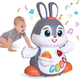 TABLE JOUET D'ACTIVITÉ Jouets musicaux pour bébé, - Lapin rampant, jeu éducatif musical et léger - Jouets pour enfants de 2 ans, cadeaux jouets pour