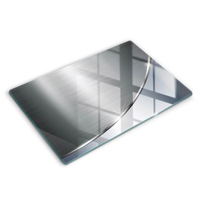 Planche à Découper En Verre Trempé 60x52 Cm – Design Gousse De Vanille Élégante, Pieds Antidérapants, Résistante Chaleur & Rayures, Bords Polis