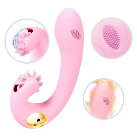Vibromasseur Coq'in Français - Modèle Alicia - Vert - Silicone USB - Neuf