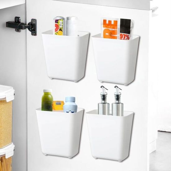 Support Film étirable Adhésif Boîte Rangement Papier Alu 8 Pièces, Murale Boîte De Rangement,Porte Rangement Cuisine