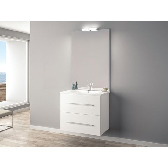 Ensemble Meuble Ancoflash 2 Tiroirs 80cm Anconetti Blanc