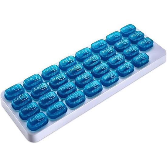 Pilulier Mensuel 31 Compartiments - 1 Par Jour Pour 4 Semaines, En PP, Neuf