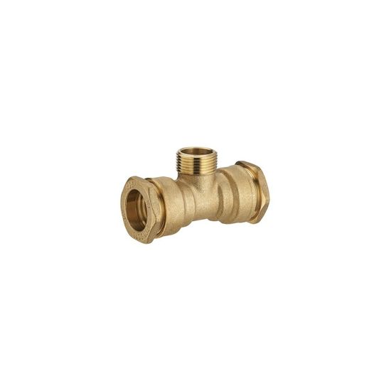 Raccord Té égal 90° laiton pour tuyau polyéthylène - diamètre 20 mm - Noyon et Thiebault Noyon