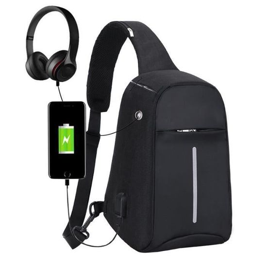 Sac De Poitrine Réfléchissant Multi-poches Pour Homme, Sac De Poitrine Pour Homme, Sac De Poitrine Mains Libres, Sac De Poitrine Hip-hop, Streetwear, Harnais Tactique Pour Homme Et Femme (noir Avec