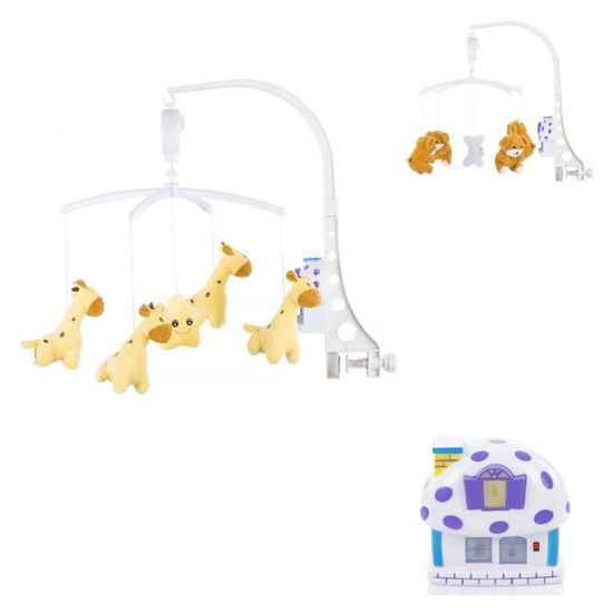 Mobile Musical Lit Bébé Avec Projecteur Et Veilleuse - 150 Berceuses - Télécommande - 0-6 Mois