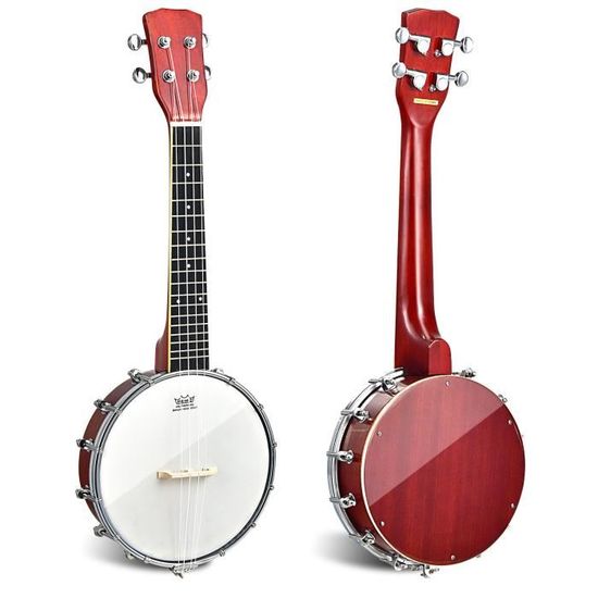 Banjo 5 Cordes Mulucky - Dos Ouvert, Manche Érable, Tête Remo - Kit Débutant Avec Accessoires