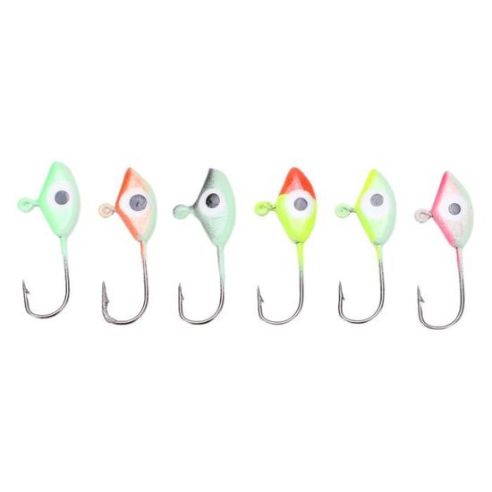 Lot de 5 têtes plombées à palette pour la pêche au crappie