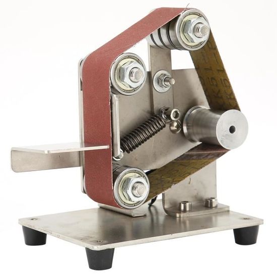 Mini Ponceuse à Bande RjcdOPL - 150W - 7 Vitesses - Angle 1-45° - Pour Alu, Céramique, Verre, Bois