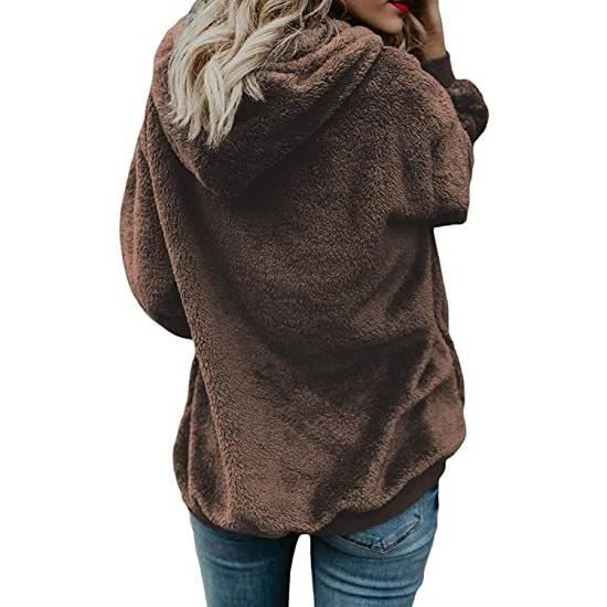 Blouson Femme Velours Côtelé Doublure Polaire - Coupe Ample Chaude - Automne Hiver - Taille S à XXL - 2